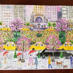 Spring On Park Avenue By Michael Storrings 1000 Piece Jigsaw Puzzle