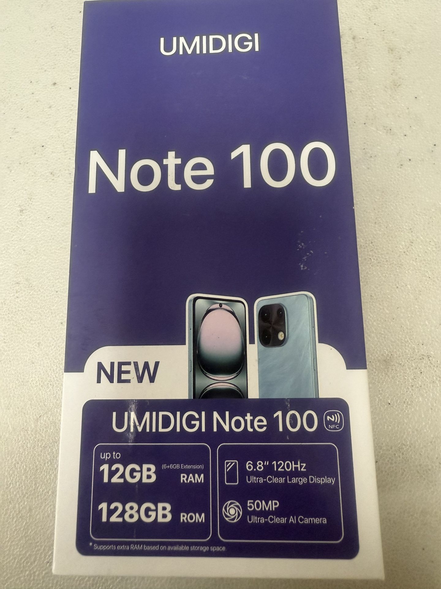 UMIDIGI Note 100 Cell Phone, Android 14 Unlocked Phones, 12(6+6) GB+128GB