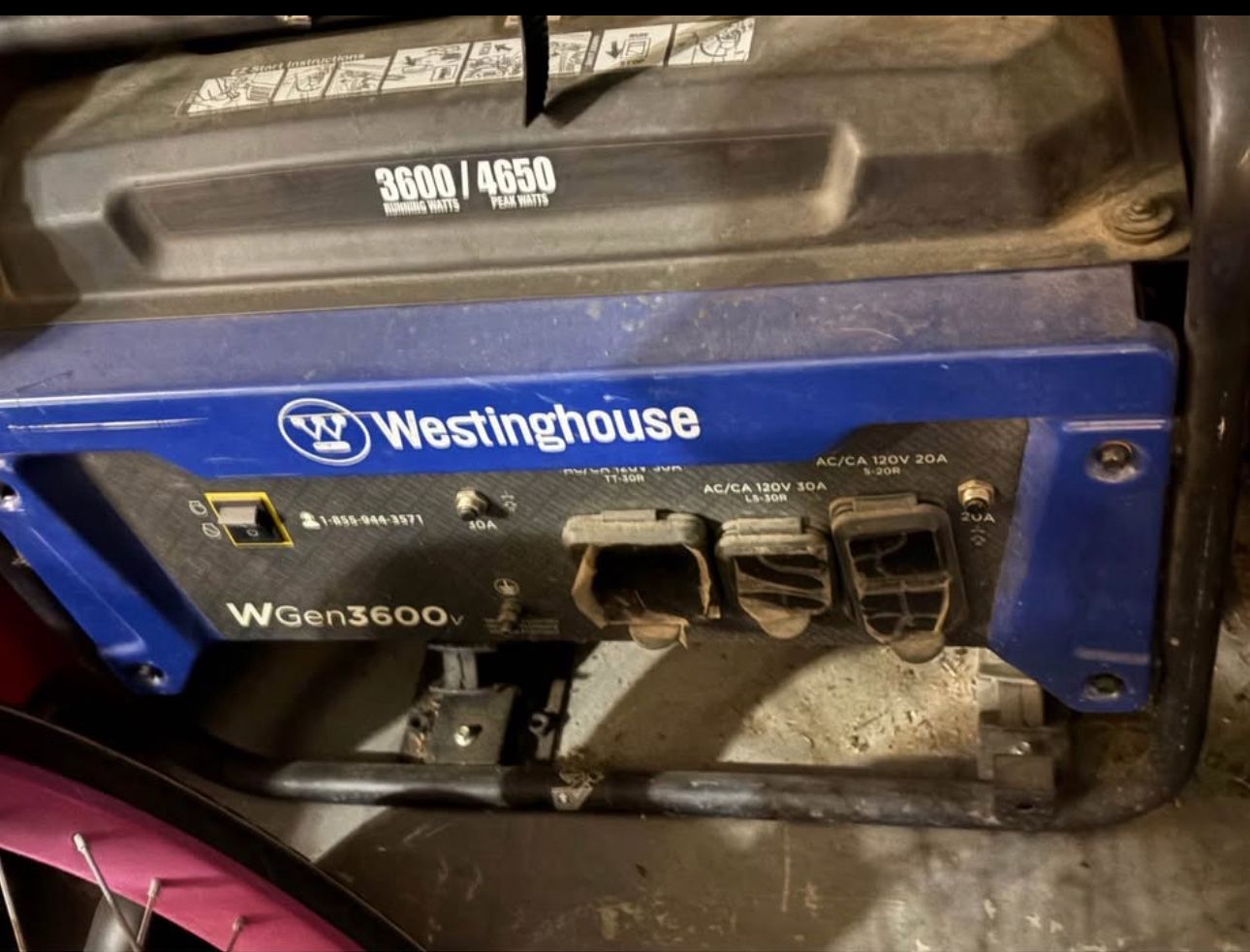 Westinghouse 4650 Peak Watt Portable Gas Powered Generator