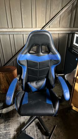 Black and Blue Gaming Chair