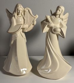 Mikasa “Holy Night” Porcelain Musical Angels-Set of 2 (Discontinued)✨Read FULL Description Below✨ 