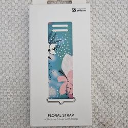 Never Used Super Handy Floral Silicone Cover Phone Strap