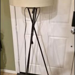 Modern Tripod Floor Lamp with Neutral Shade