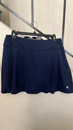 WOMENS FILA TENNIS SKIRT SKORT SZ LARGE NAVY BLUE PREOWNED