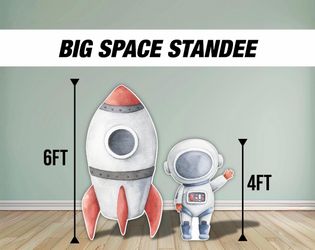Astronaut Rocket Cutout Standee