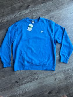 NWT Nike Crewneck classic logo Sweatshirt Blue New with Tags XL mens