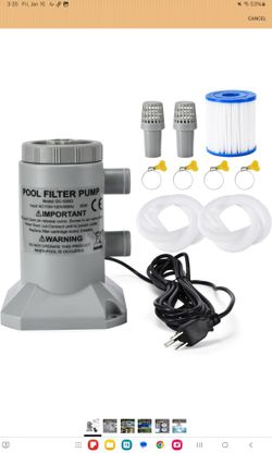 530 GPH Above Ground Pool Cartridge Filter Pump 