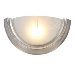 14 inch LED Wall Sconce, Half Moon Indoor Wall Light with Glass Shade,