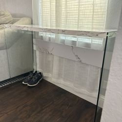 Marble glass table