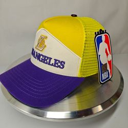 Pro Standard Los Angeles Lakers Pinch Chevron Adjustable Hat