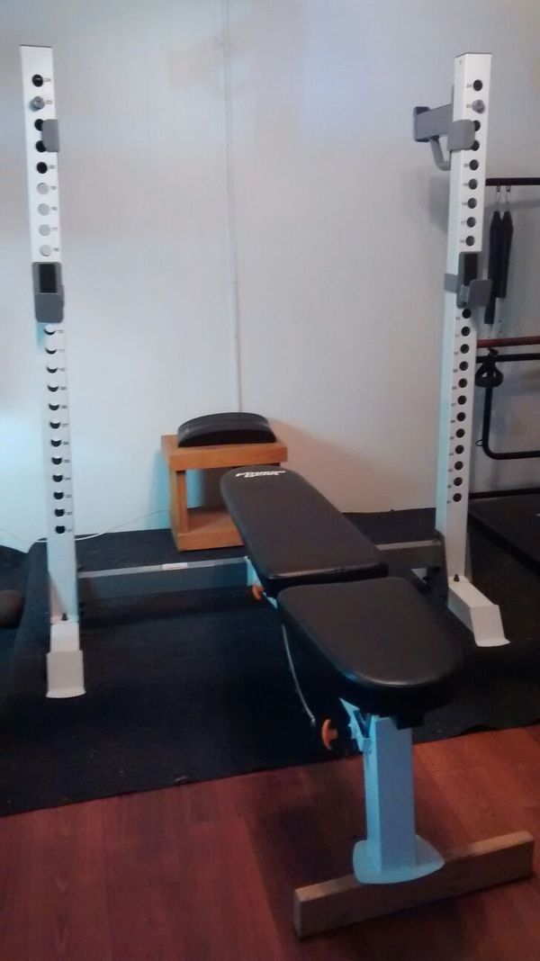 Fitness Gear Adjustable Bench Press Squat Rack For Sale In