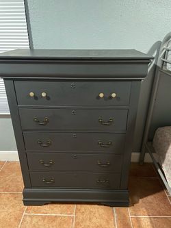 Dark gray dresser