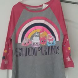 Nwt Girls shopikins Long Sleeve Size 7/8 Shirt