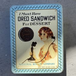 Vintage Metal Sandwich Oreo Tin