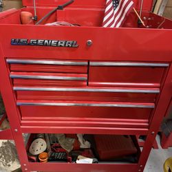 Us General Rolling 5 Drawer Tool Cabinet