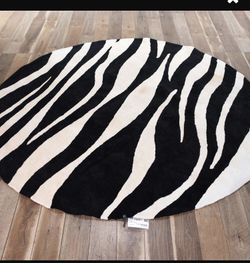 Zebra Print Area Rug