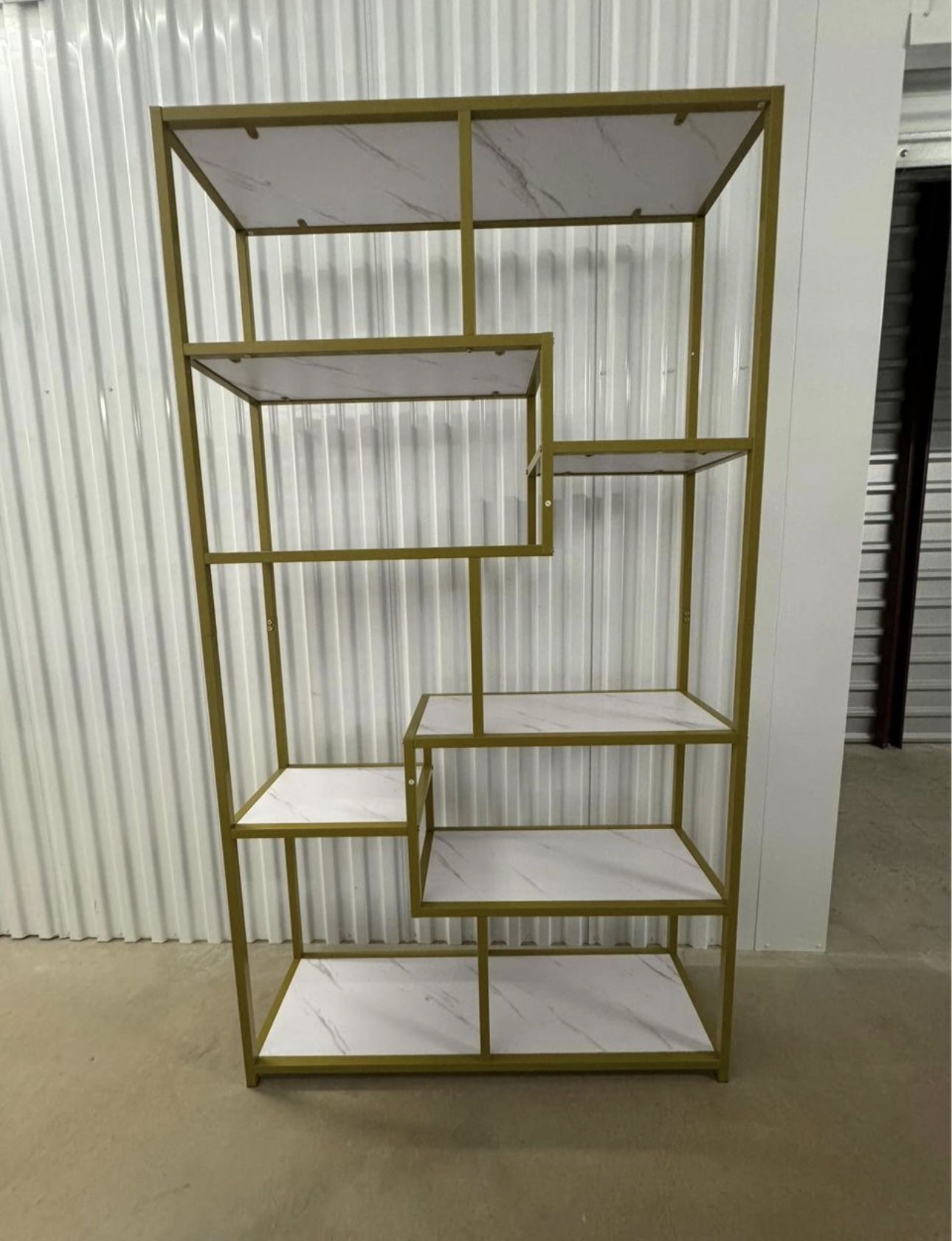 Gold And White Bookshelf
