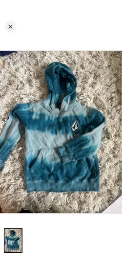 Volcom Blue Teal Tie-Dye Pullover Hoodie
