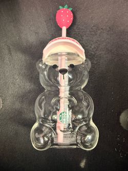 Starbucks Limited Edition Pink Bearista Glass Cold Cup US