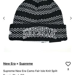 Supreme X New Era Split Beanie 