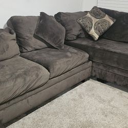 Sectional Couch Brown 