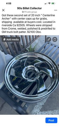 20 inch CENTERLINE ARCH wheels.