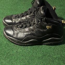 Air Jordan 10 “NYC” Black Gold – Youth Size 5Y 