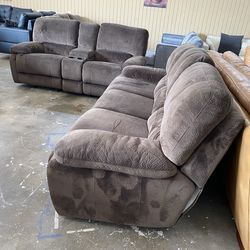Velvet sofa & loveseat color brown