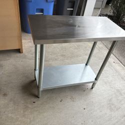 Stainless Steel Prep Side Table