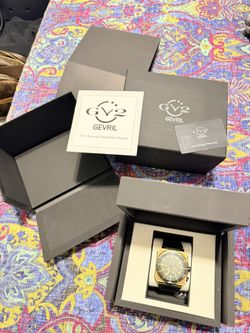 GV2 Men's XO Submarine Swiss Automatic Watch, Genuine Italian Leather Strap, Silver (4536L) ٠١٠٠٠٥٥ CEVRIL AUTOMATIC 10