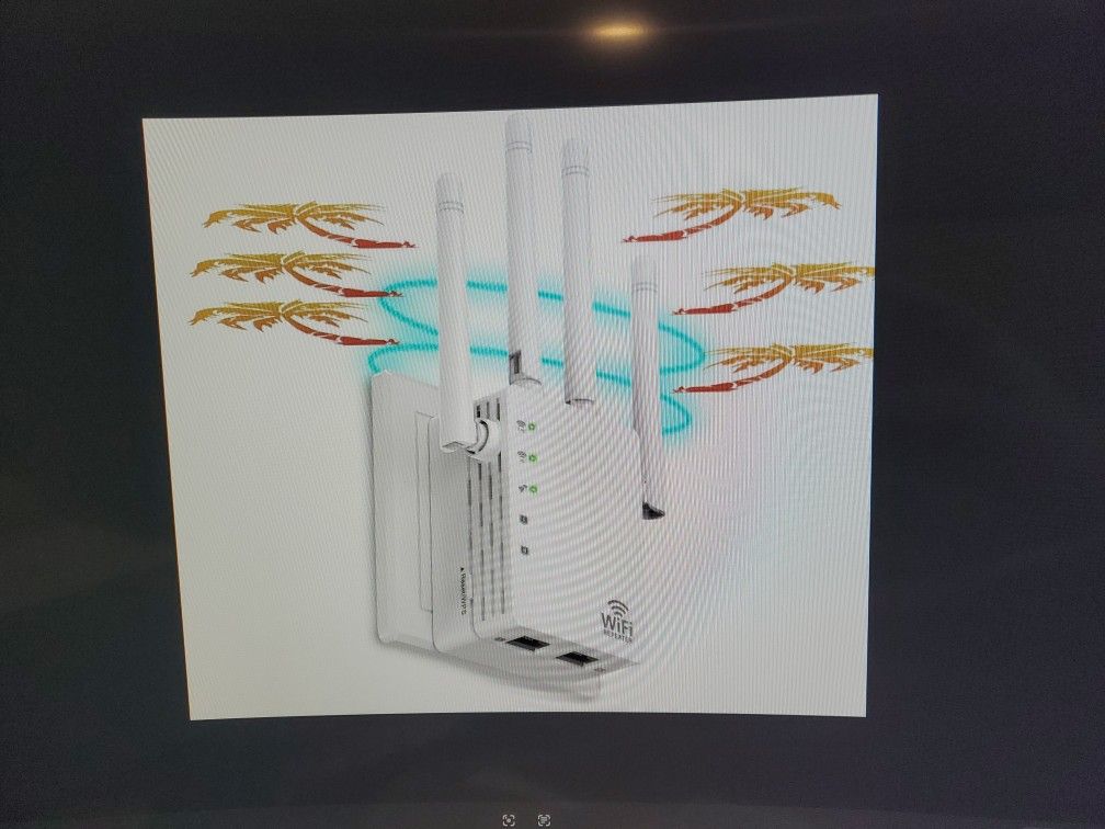 1200Mbps Dual Band 2.4&5GHz WiFi Extender Signal Booster, Cover 12880 Sqft 2 Ethernet Port