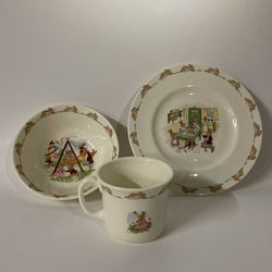 New Without Box Collective Bunnykins 3pc Royal Doulton designed china set 