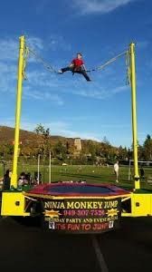 bungee trampoline,train,jumper,trailer.