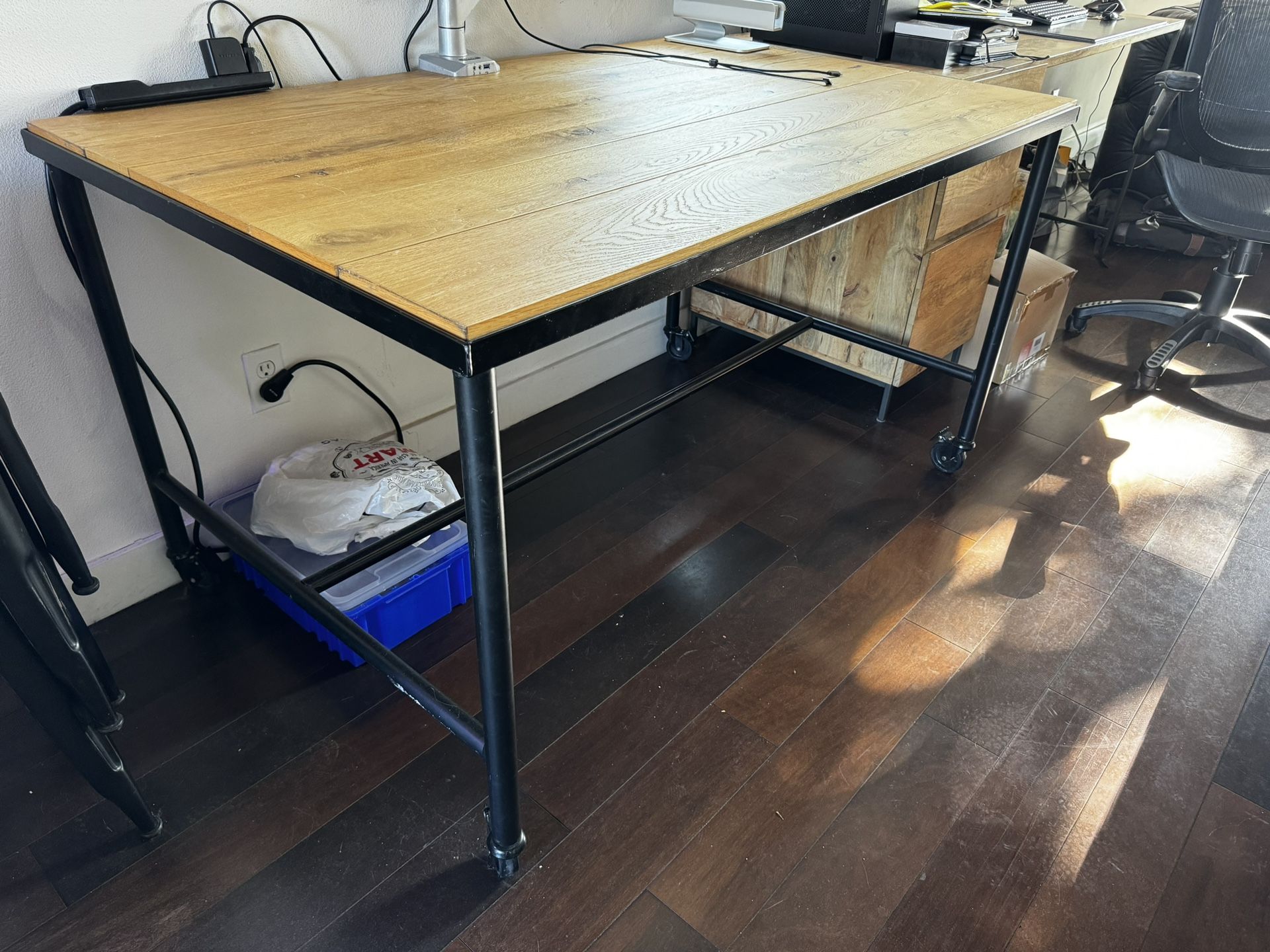 IKEA Malmberget Rolling Dining Table / Desk On Wheels