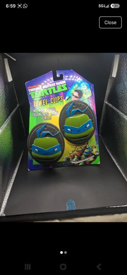 Nickelodeon tmnt Towel Clips Set - Leonardo (New Sealed)