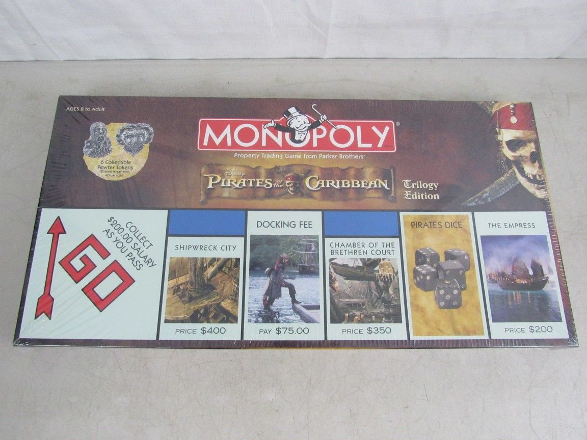 Monopoly Disney Pirates of the Caribbean Trilogy Edition 2007-New