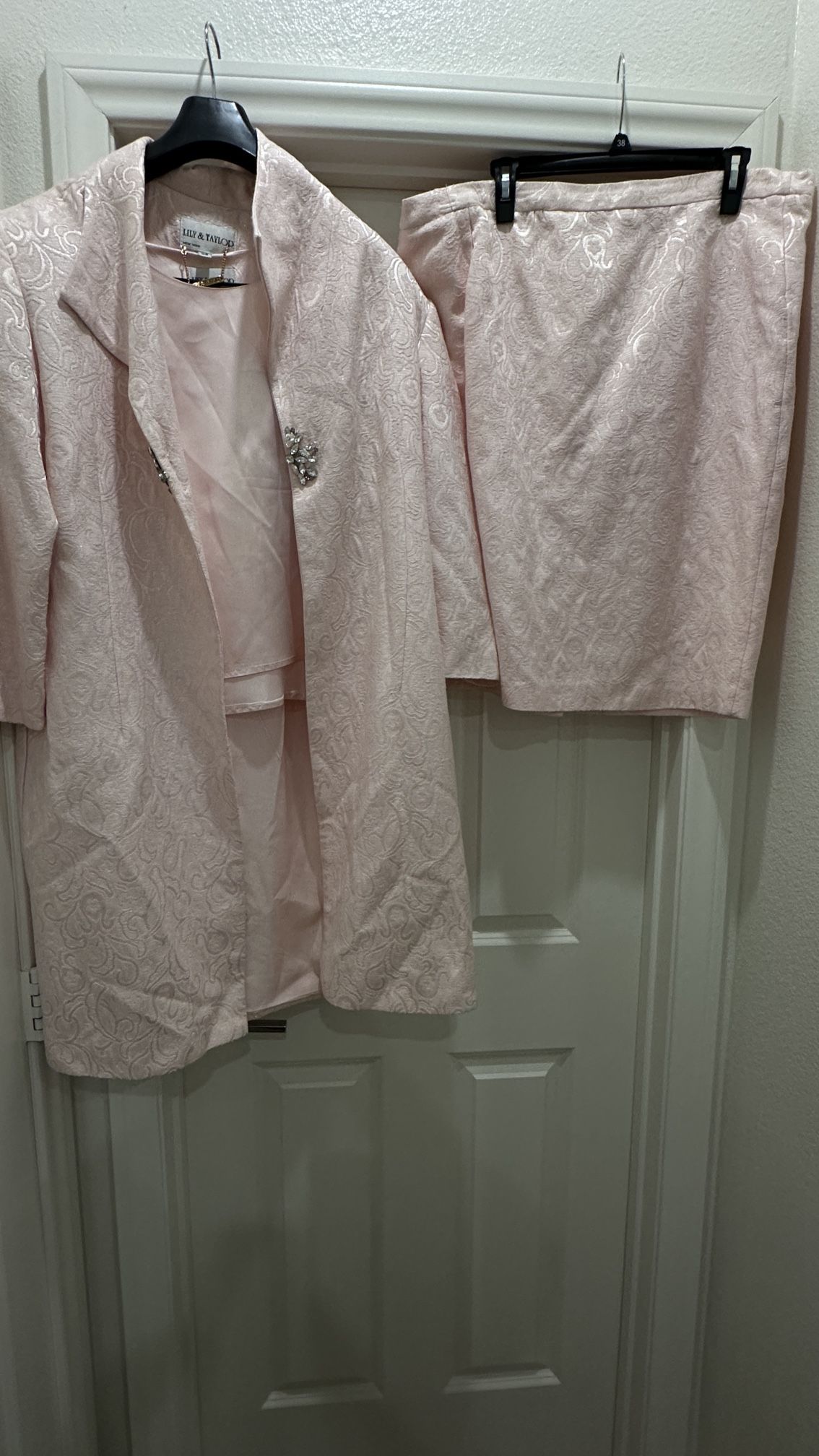 All Pink Plus Size 3 Piece Suit Size 24
