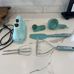 Kitchen Aid Hand Mixer and Kitchen Utensils