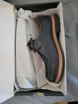 Oxford Leather Shoes Men 11 Navy Brand New