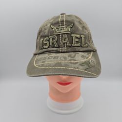 Israel Olive Green Adjustable StrapbackHat