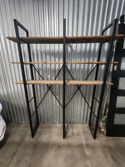 Beautiful 6 Level Raw Wood Shelf