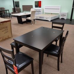 New Dinning Set With Table Three Chairs And Bench
