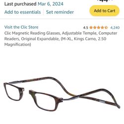 Magnetic Reading Glasses 2.50