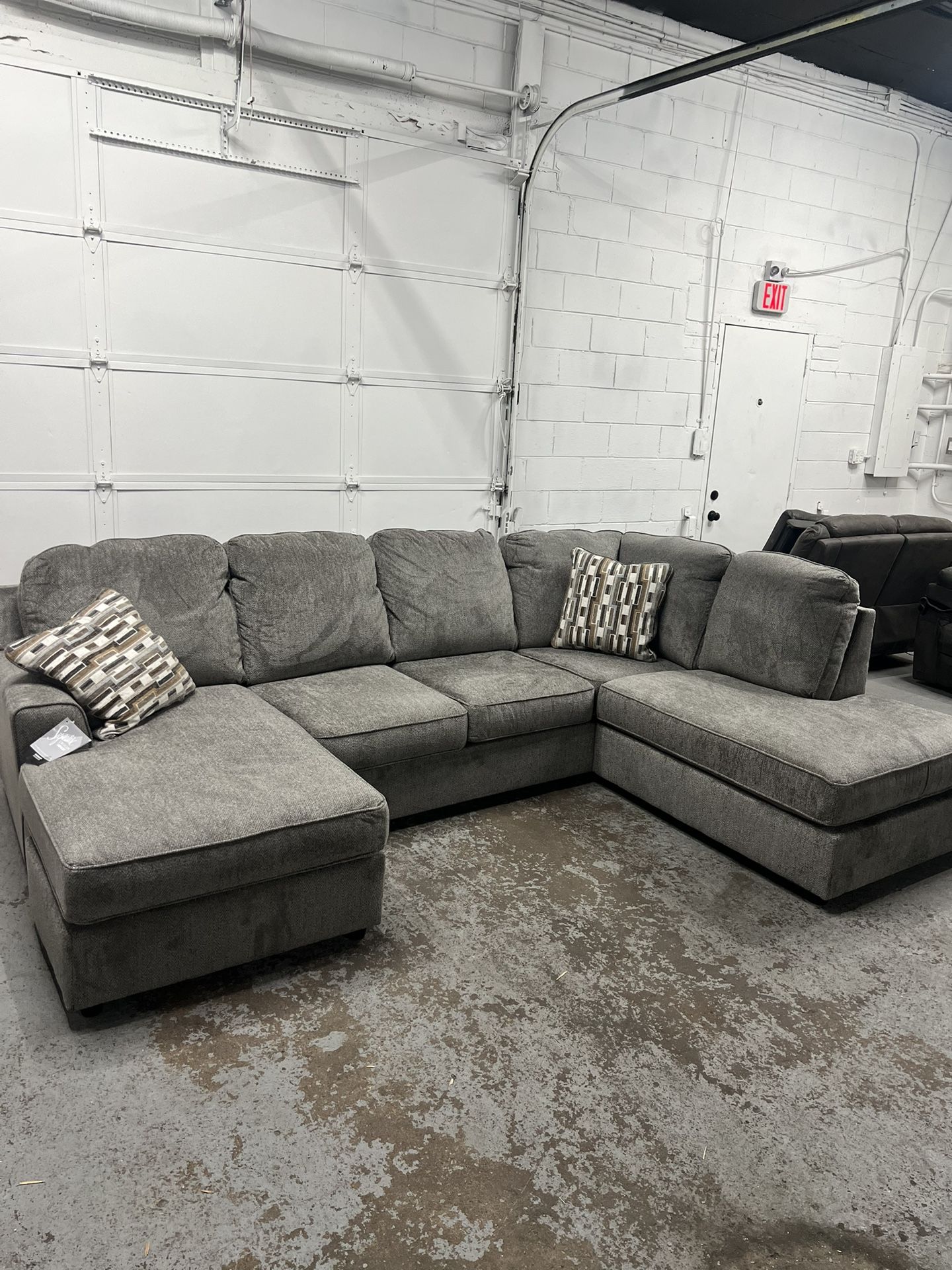 (Free Delivery) New Double Chaise Sectional Sofa Couch