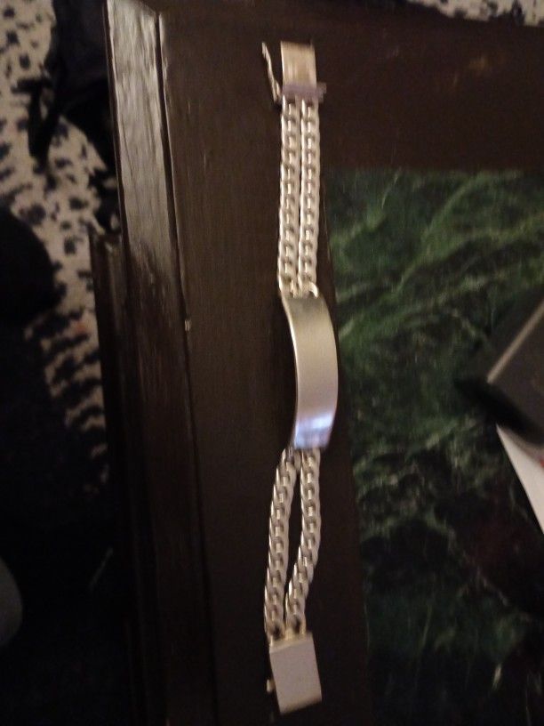 Silver Double Bracelet   66 Grams