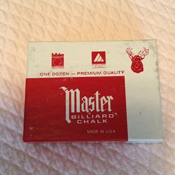 Master Billiard Chalk New in Box