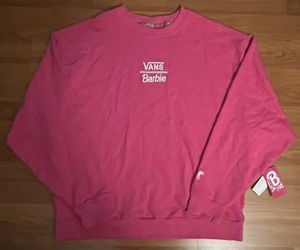 VANS X BARBIE RENE OVERSIZED LONG SLEEVE CREW SWEATSHIRT NEW WITH TAG (XL)
