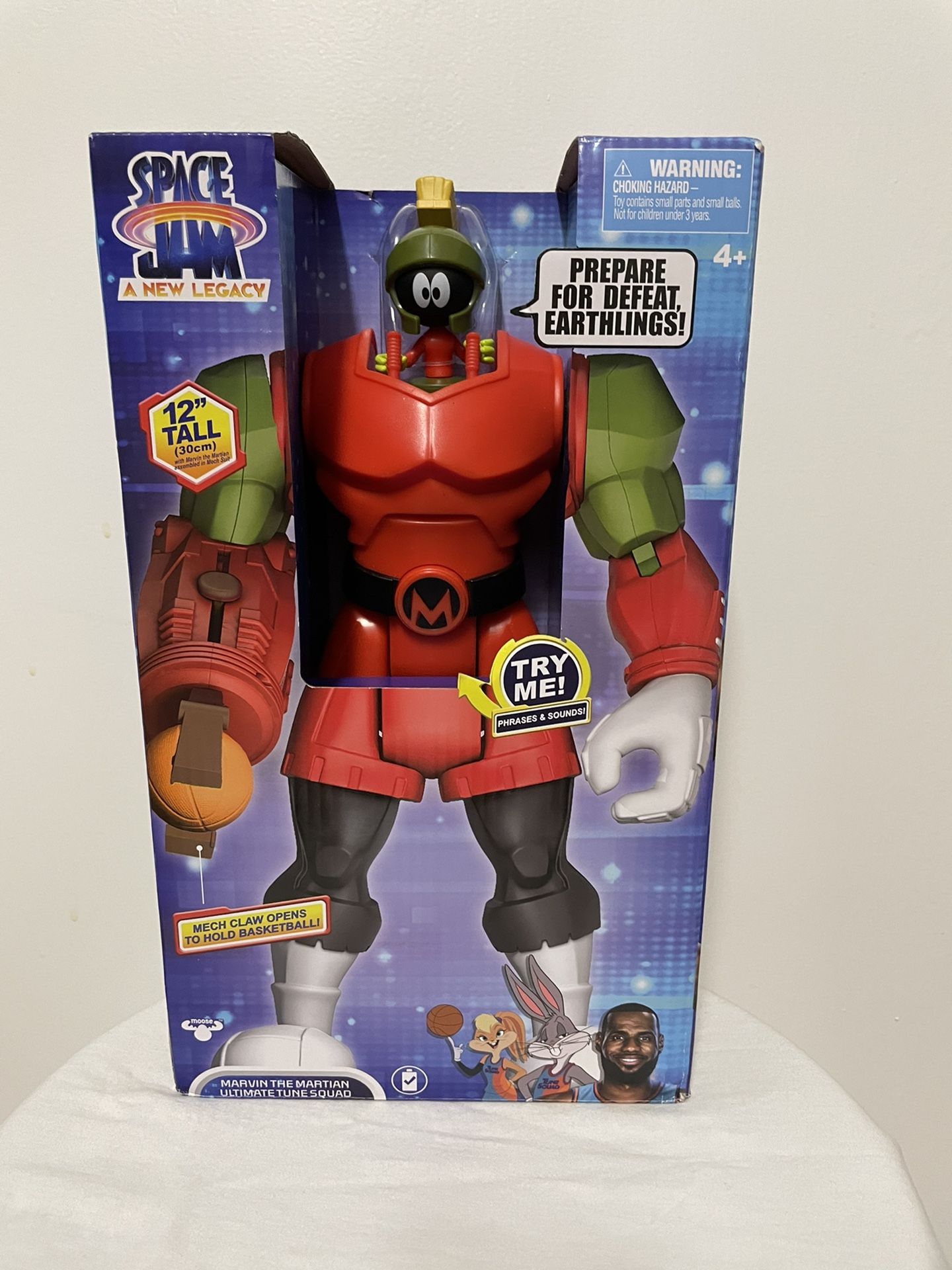 SPACE JAM A New Legacy MARVIN the Martian 12" Talking Robot Toy Lebron James