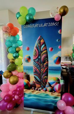 "Congratulations" Rectractable Banner Sign