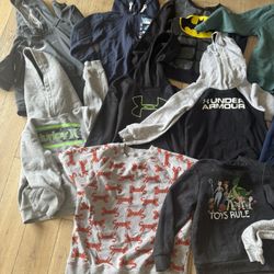 young boys sweatshirts and hoodies size 6,7 and some 8